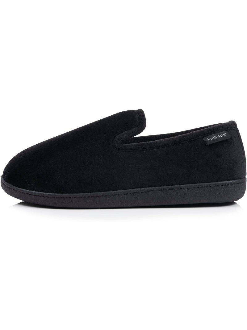 Chaussons charentaises microvelours semelle ergonomique, mousse homme isotoner Noir - Kiabi