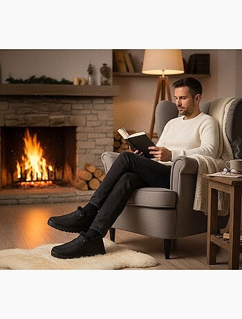 Chaussons charentaises montantes PREMIUM MU9738