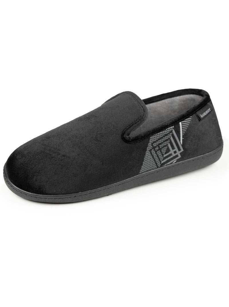 Chaussons charentaises semelle à mémoire de forme homme Isotoner Noir - Kiabi