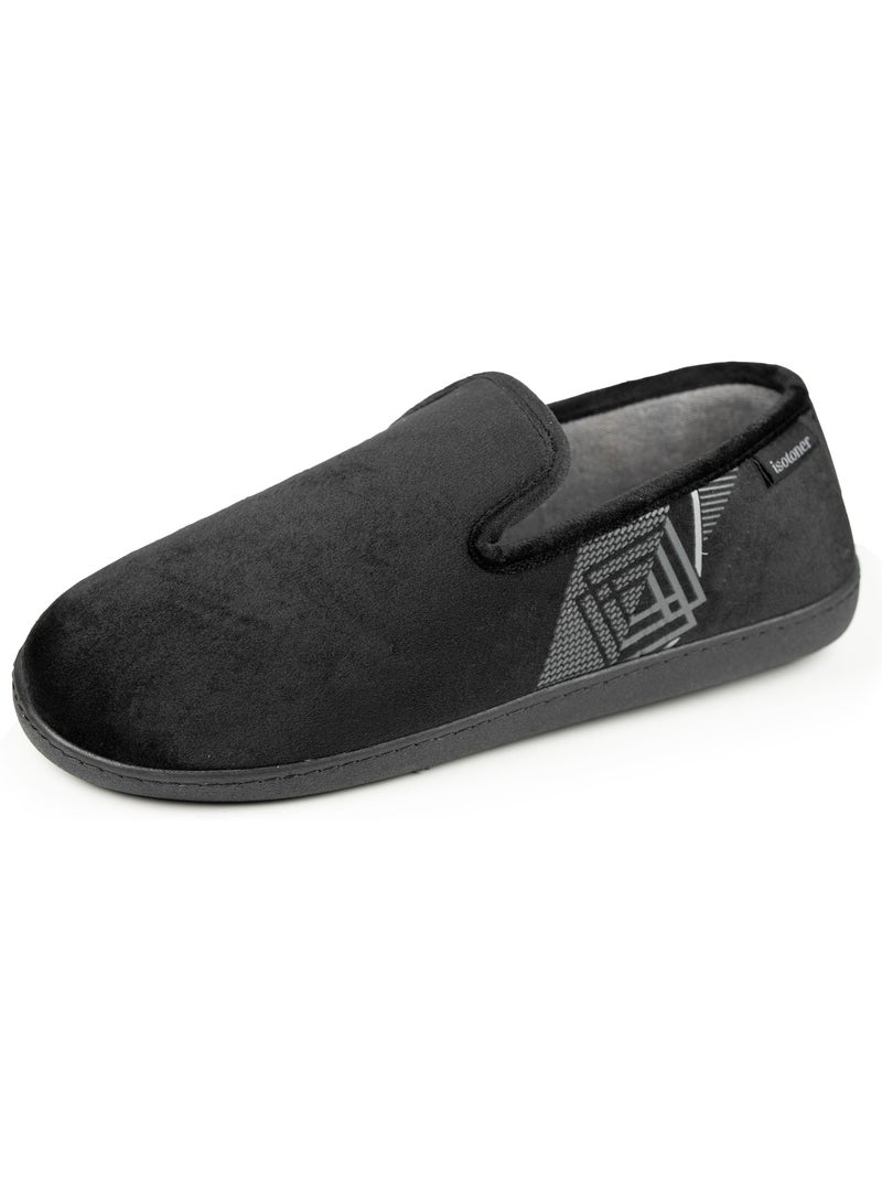 Chaussons charentaises semelle à mémoire de forme homme Noir - Kiabi