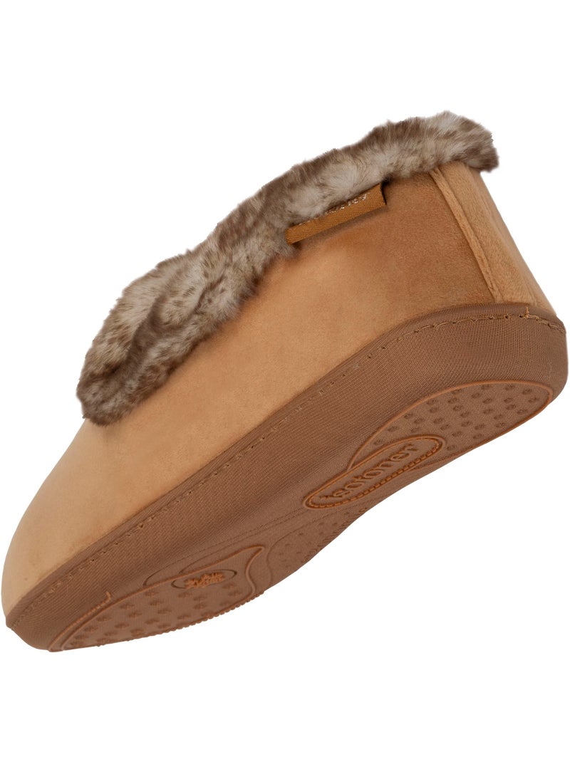 Chaussons charentaises semelle ergonomique confort, chauds femme isotoner Camel - Kiabi