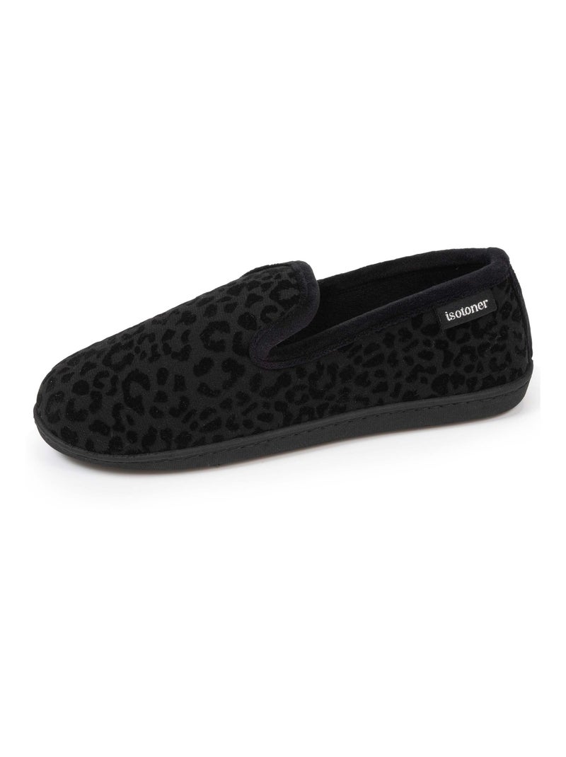 Chaussons charentaises semelle ergonomique confort, chauds femme Isotoner Noir - Kiabi
