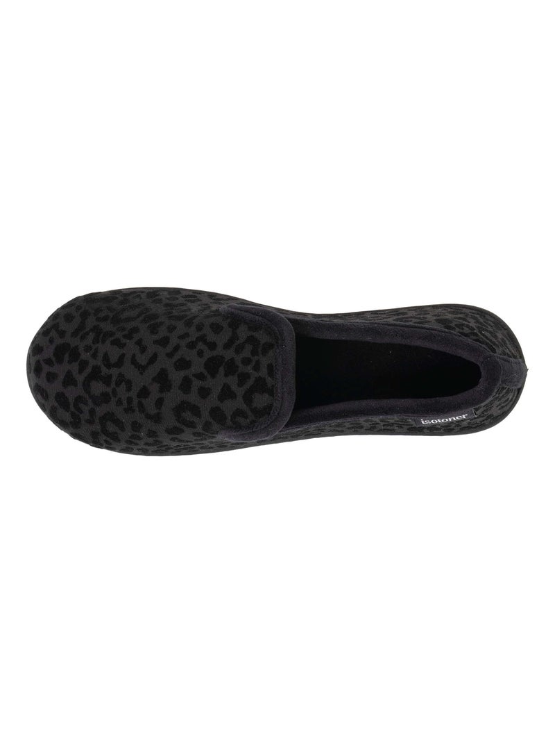 Chaussons charentaises semelle ergonomique confort, chauds femme Isotoner Noir - Kiabi