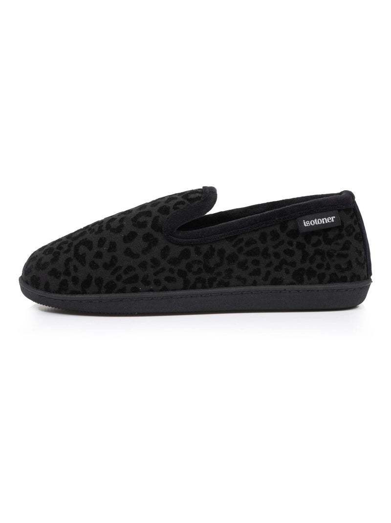 Chaussons charentaises semelle ergonomique confort, chauds femme Isotoner Noir - Kiabi