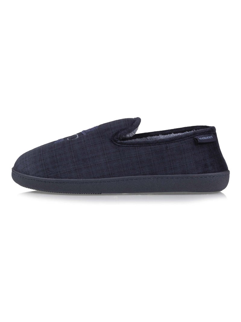 Chaussons charentaises Semelle ergonomique, soutien voûte homme Isotoner Bleu marine - Kiabi