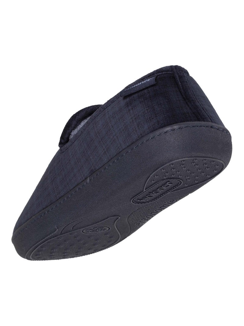 Chaussons charentaises Semelle ergonomique, soutien voûte homme Isotoner Bleu marine - Kiabi