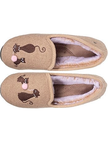 Chaussons charentaises souples, ultra confortables et légers, femme isotoner