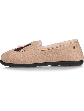 Chaussons charentaises souples, ultra confortables et légers, femme isotoner