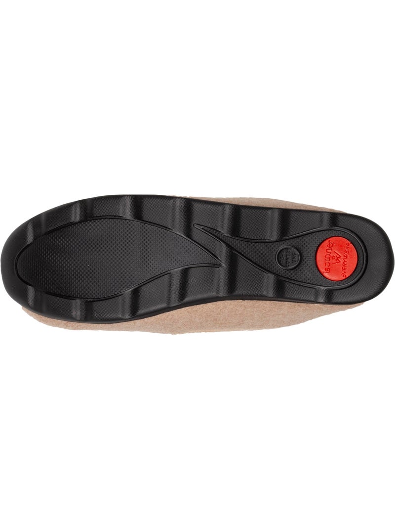 Chaussons charentaises souples, ultra confortables et légers, femme isotoner Beige chiné - Kiabi