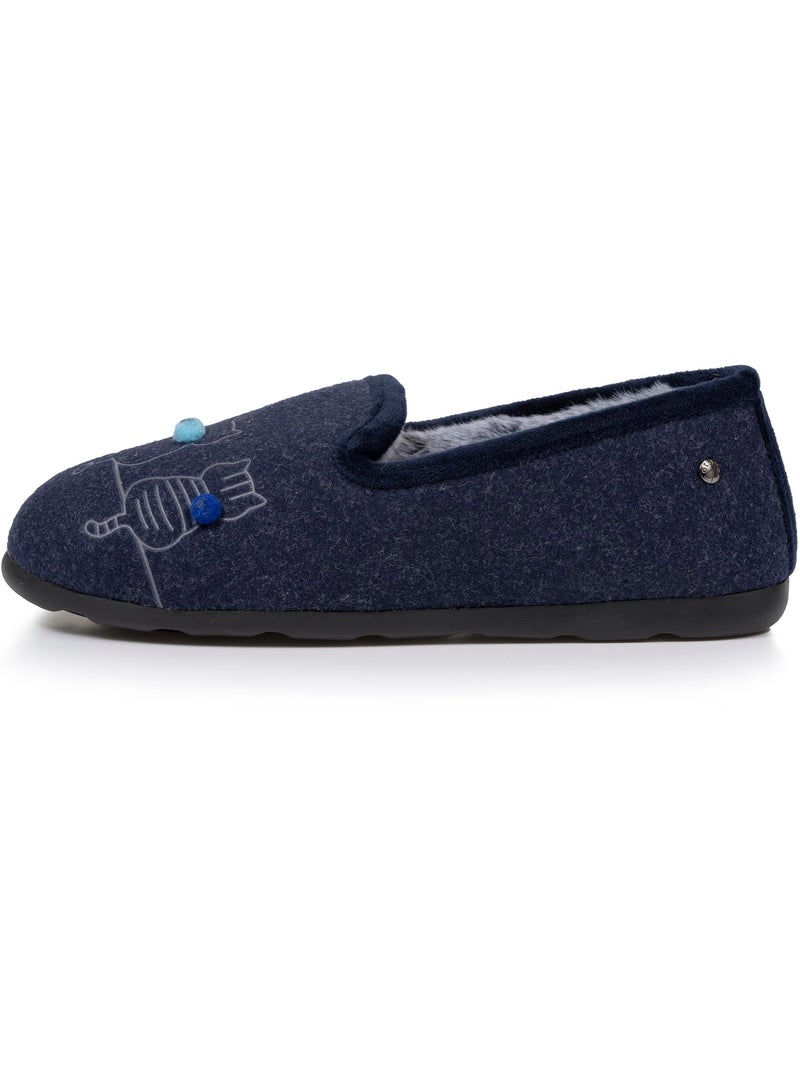 Chaussons charentaises souples, ultra confortables et légers, femme isotoner Bleu Bleu - Kiabi