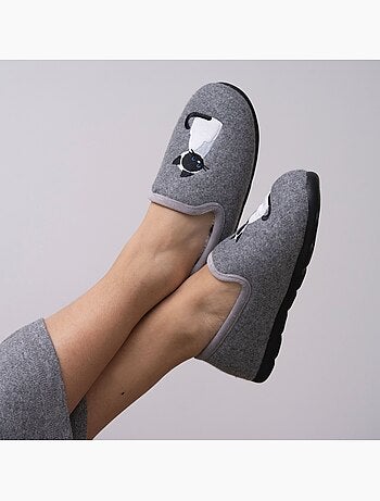 Chaussons charentaises souples, ultra confortables et légers, femme isotoner
