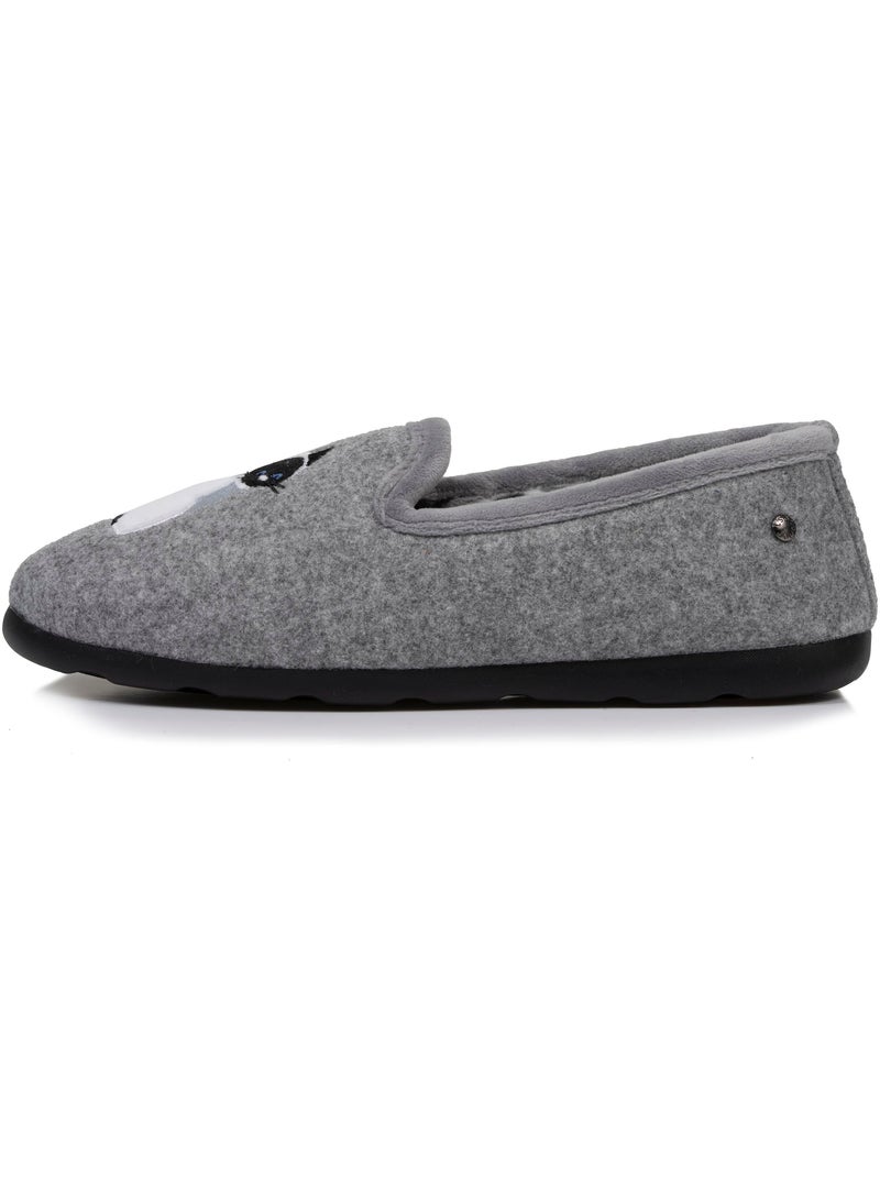 Chaussons charentaises souples, ultra confortables et légers, femme isotoner Gris Gris - Kiabi