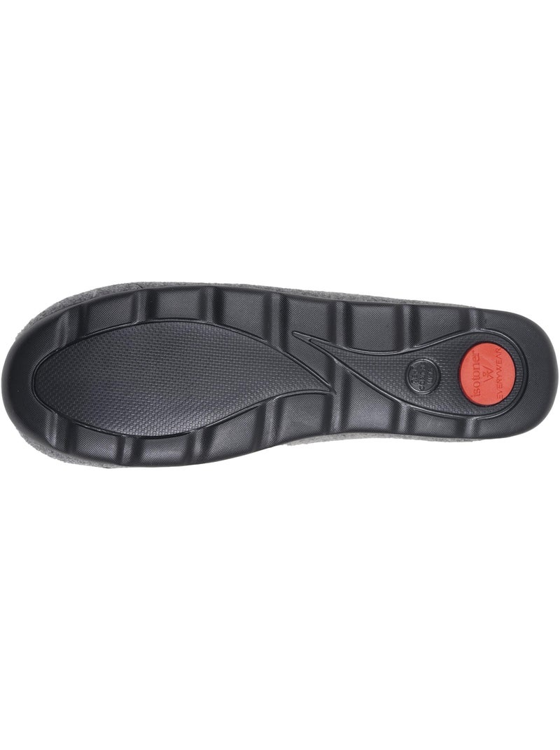 Chaussons charentaises souples, ultra confortables et légers, femme isotoner Gris Rouge - Kiabi