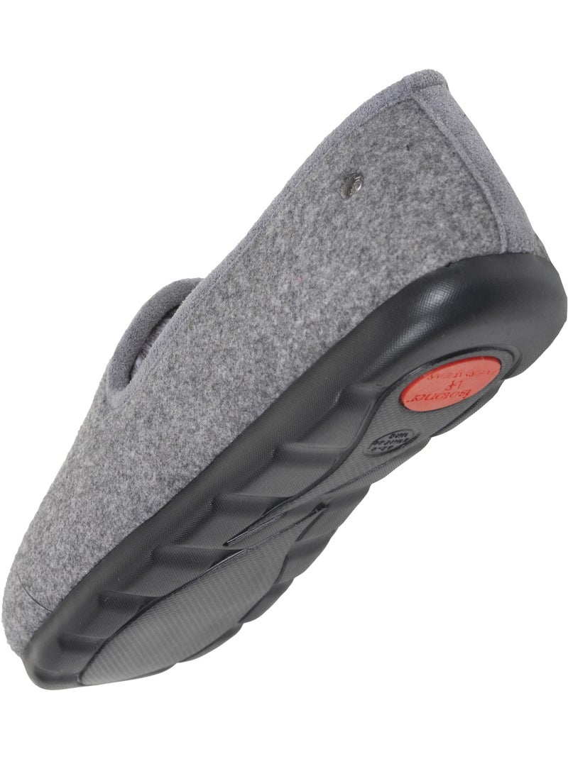 Chaussons charentaises souples, ultra confortables et légers, femme isotoner Gris Rouge - Kiabi
