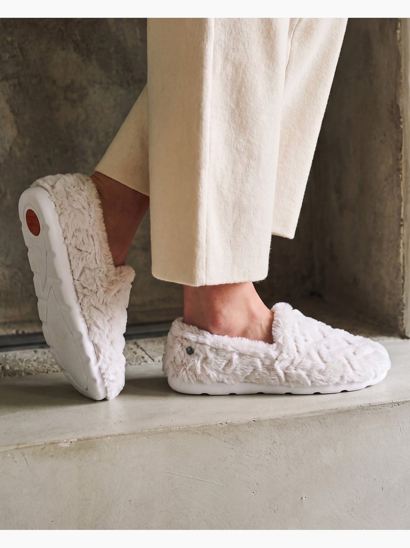 Chaussons charentaises souples, ultra confortables et légers, femme isotoner Ivoire - Kiabi
