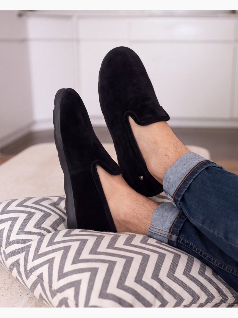 Chaussons charentaises souples, ultra confortables et légers, homme Gris Noir - Kiabi
