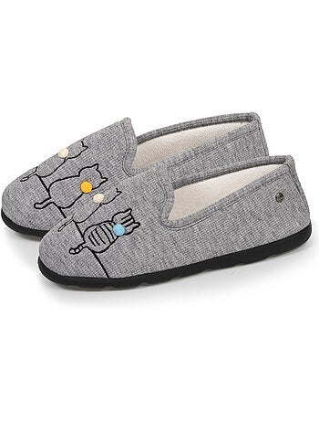 Chaussons charentaises souples, ultra confortables et légers, technologie everywear, femme Isotoner