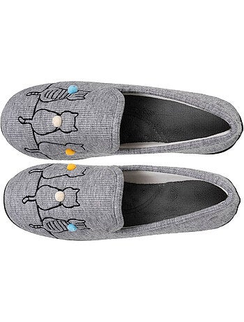 Chaussons charentaises souples, ultra confortables et légers, technologie everywear, femme Isotoner