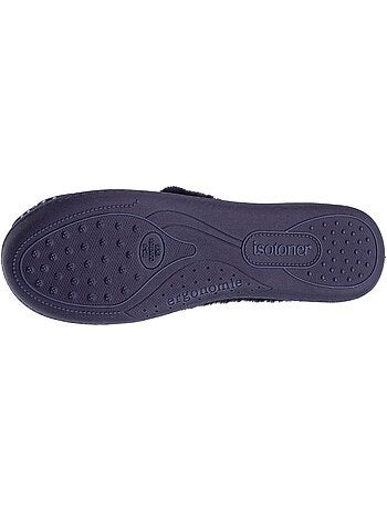 Chaussons charentaises soutien voûte plantaire, mémoire de femme isotoner