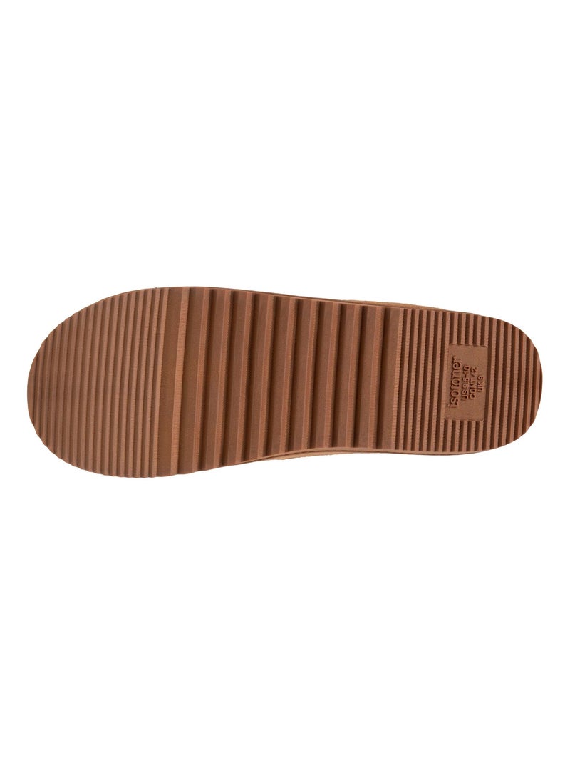 Chaussons charentaises suédine, chauds, confortables homme Isotoner Camel - Kiabi