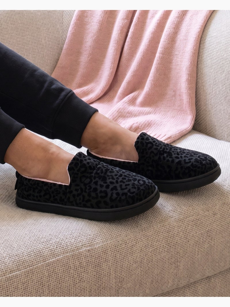 Chaussons charentaises suédine semelle bloup extra confort femme Noir - Kiabi