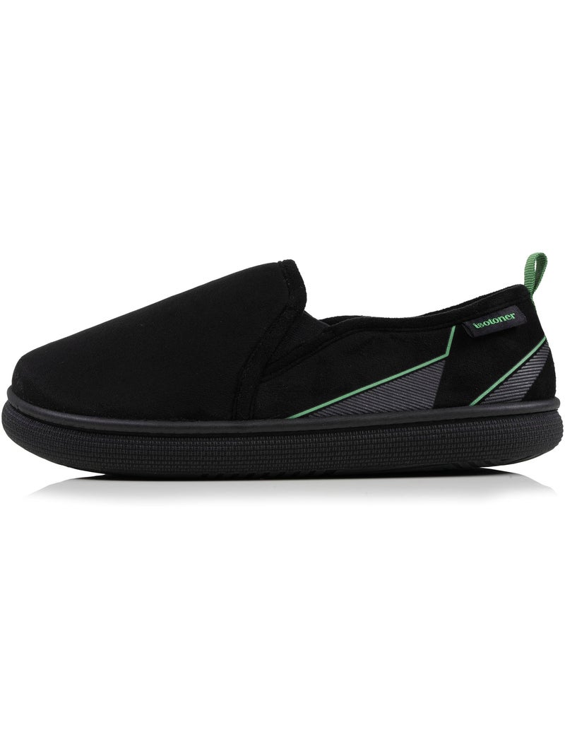 Chaussons charentaises suédine, semelle bloup XTRA confort, bon homme Isotoner Noir - Kiabi
