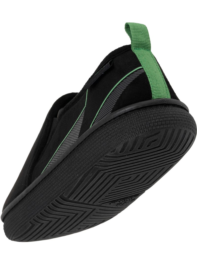 Chaussons charentaises suédine, semelle bloup XTRA confort, bon homme Isotoner Noir - Kiabi