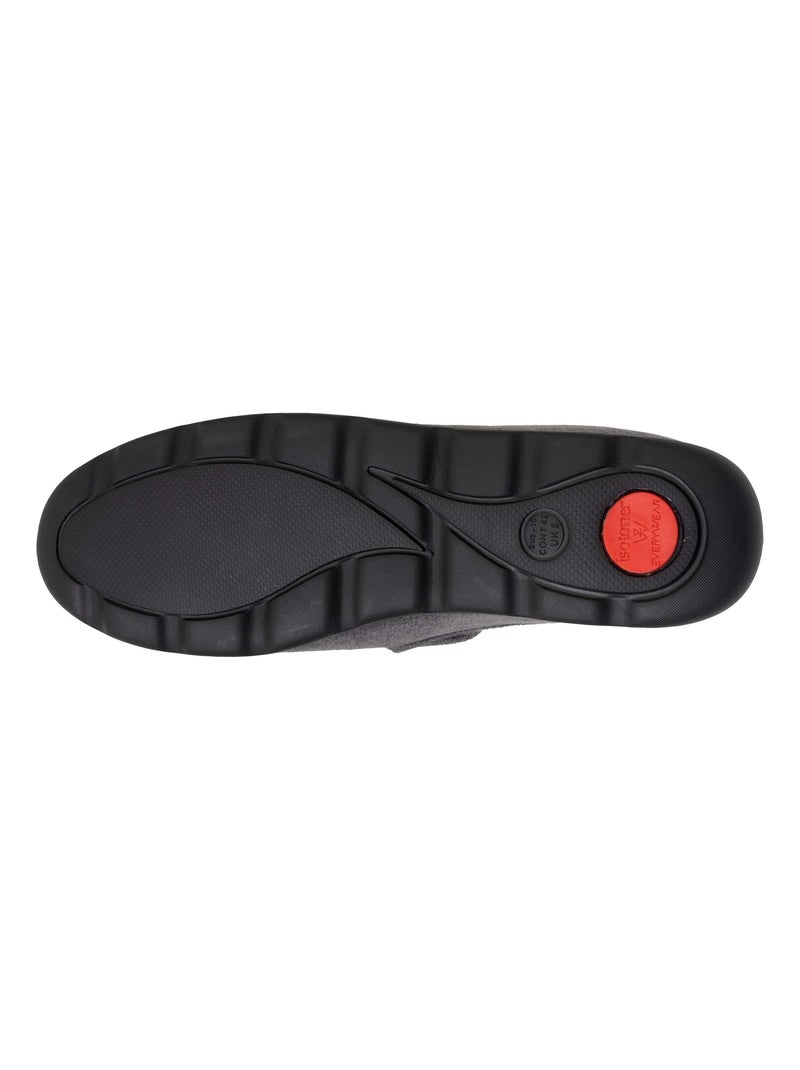 Chaussons charentaises ultra confortables et chauds, homme Isotoner Gris chiné - Kiabi