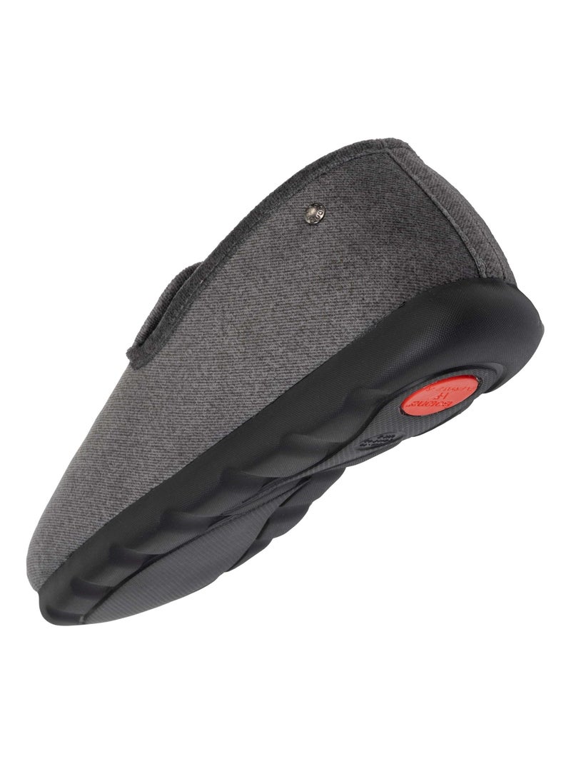 Chaussons charentaises ultra confortables et chauds, homme Isotoner Gris chiné - Kiabi