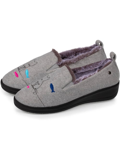 Chaussons charentaises ultra confortables et légères, faciles à femme isotoner - Kiabi