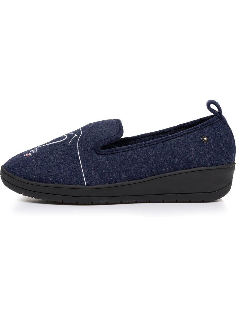 Chaussons charentaises ultra confortables et légers, femme isotoner Bleu marine - Kiabi