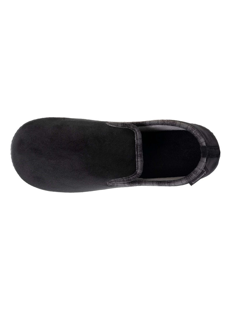Chaussons charentaises ultra confortables semelle à mémoire de forme homme Isotoner Noir - Kiabi