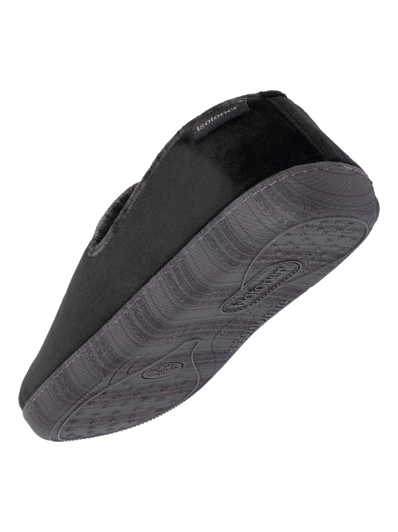 Chaussons charentaises ultra confortables semelle à mémoire de forme homme Isotoner Noir - Kiabi
