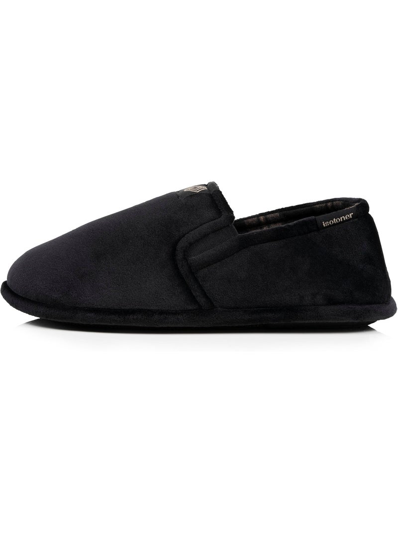 Chaussons charentaises velours doux, sans-gêne, maintien le homme Noir Marron - Kiabi