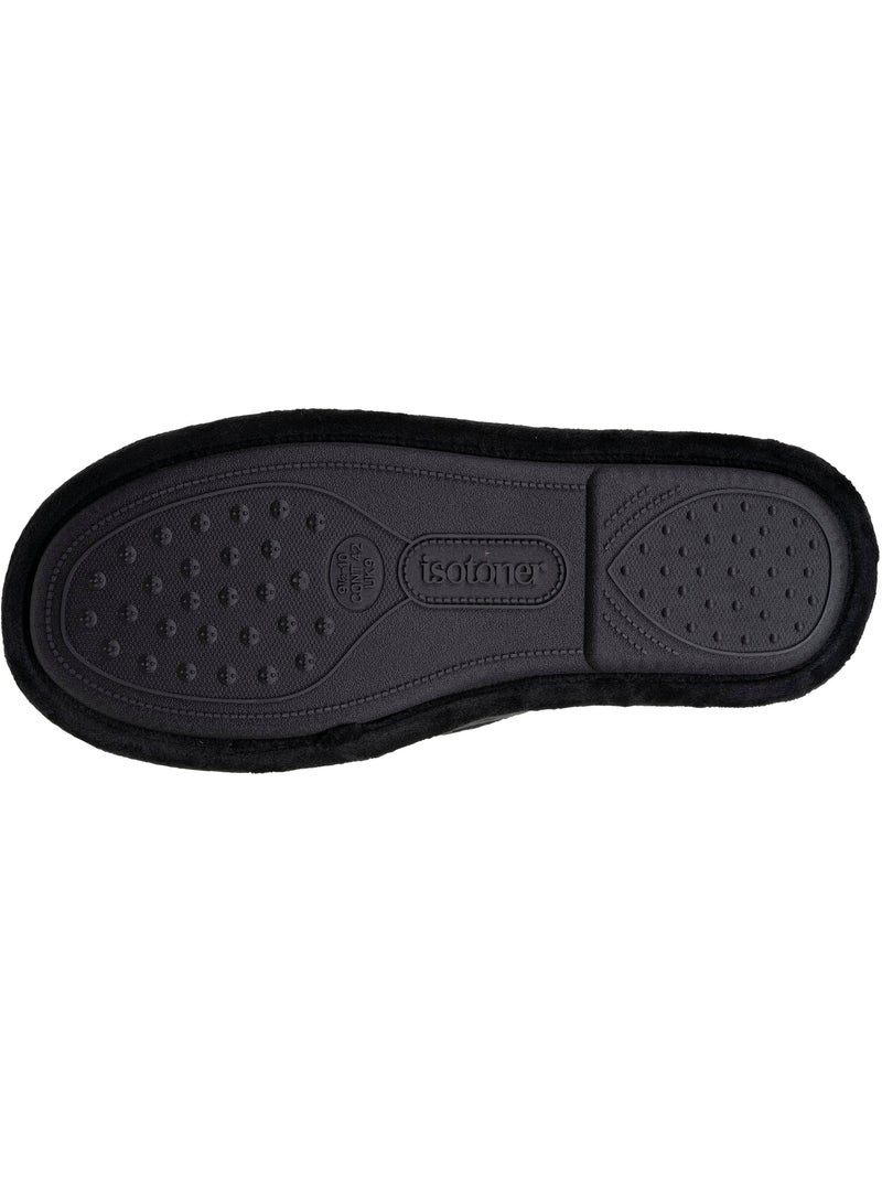 Chaussons charentaises velours doux, sans-gêne, maintien le homme Noir Marron - Kiabi