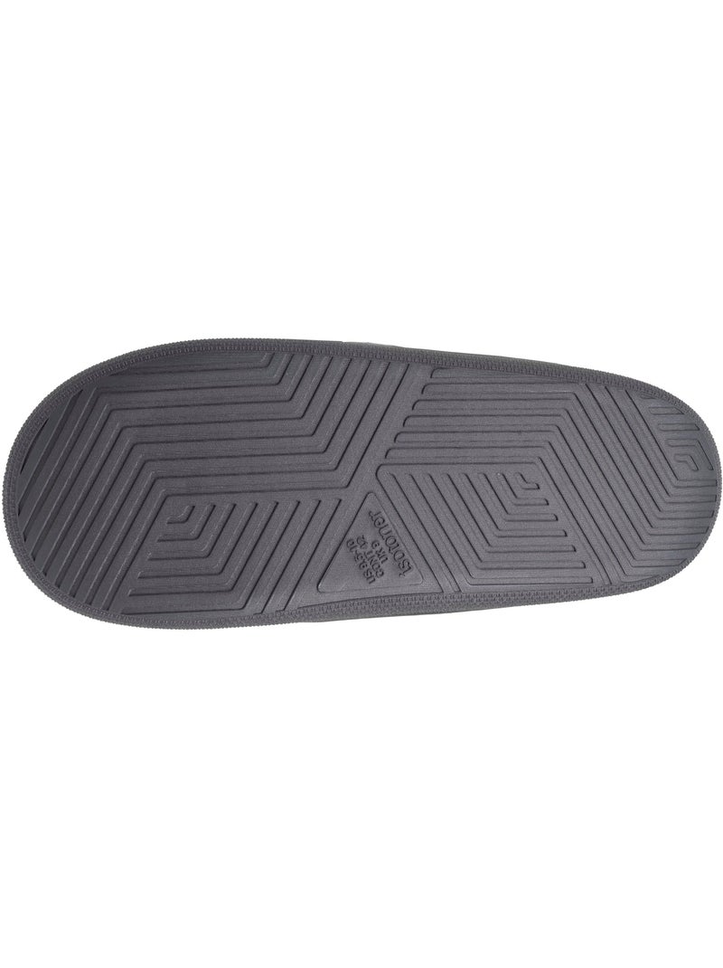 Chaussons charentaises velours semelle bloup extra confort homme isotoner Gris chiné - Kiabi