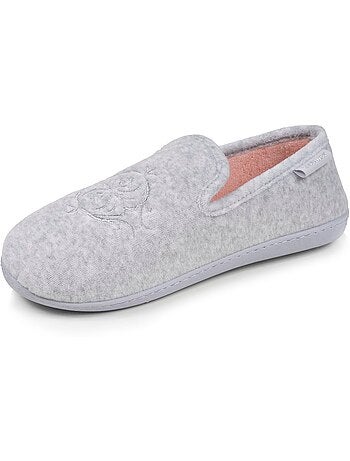 Chaussons charentaises velours semelle ergonomique mousse à femme Isotoner