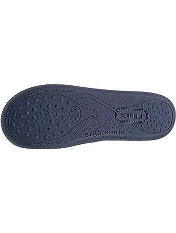 Chaussons charentaises velours, semelle ergonomique, mousse à homme Isotoner