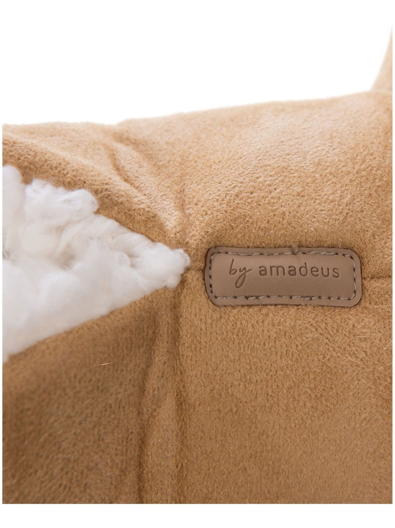 Chaussons chauds  en suédine fourrés - AFIBEL Camel - Kiabi