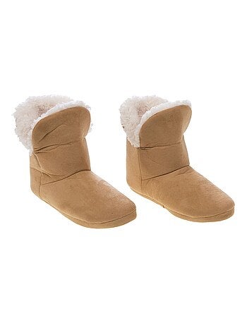 Chaussons chauds en suédine fourrés