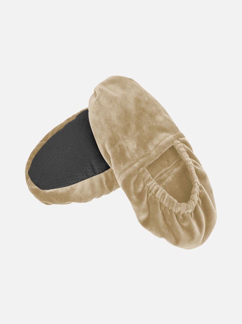 Chaussons chauffants universels - Vivezen Beige - Kiabi