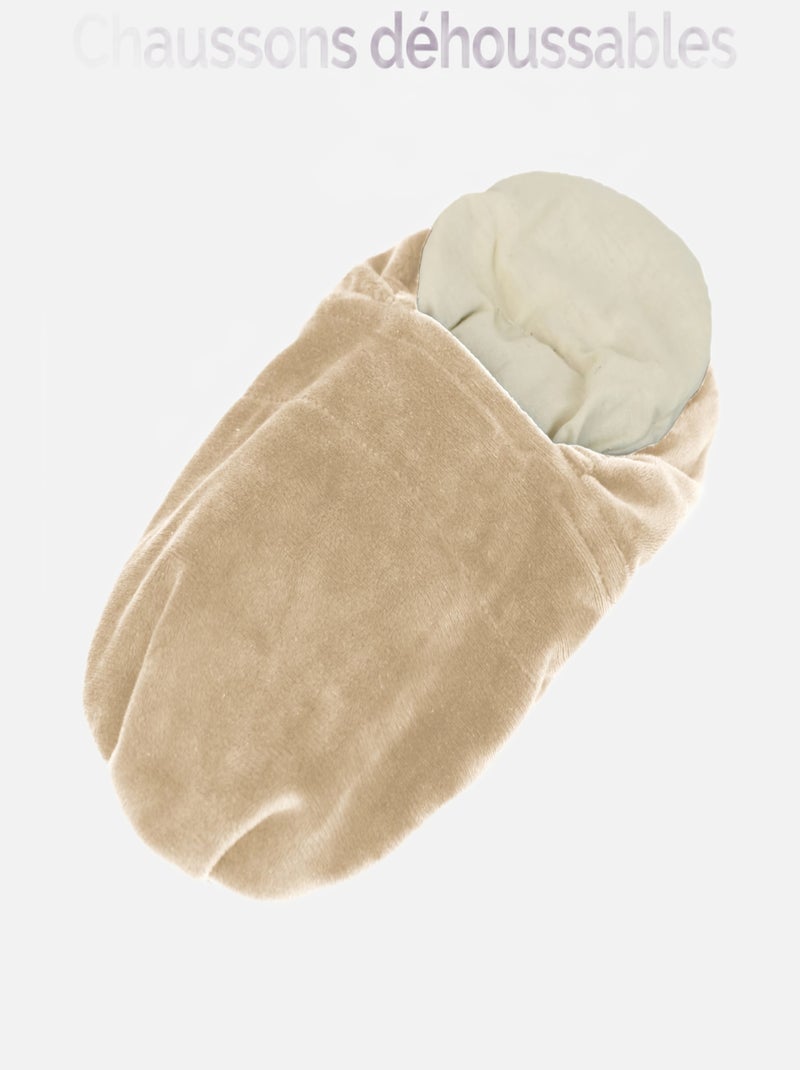Chaussons chauffants universels - Vivezen Beige - Kiabi