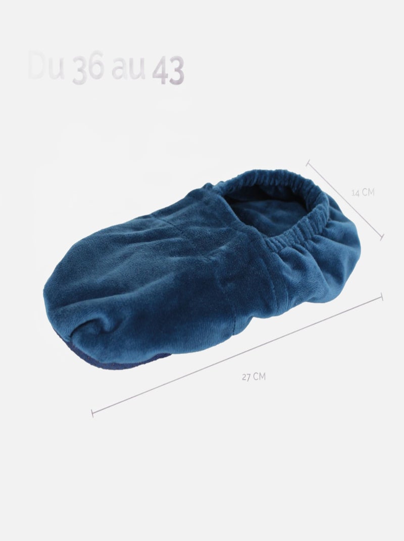 Chaussons chauffants universels - Vivezen Bleu - Kiabi