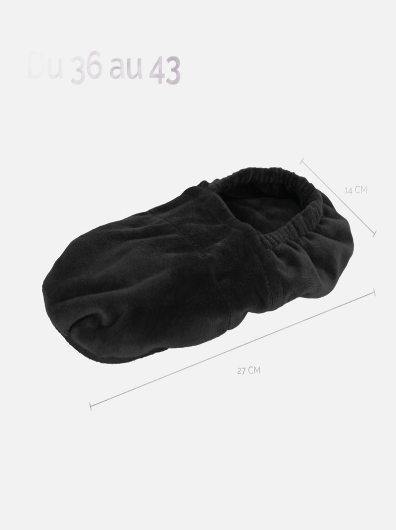 Chaussons chauffants universels - Vivezen Noir - Kiabi