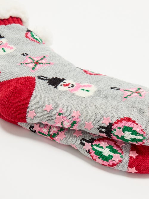 Chaussons chaussettes de Noël - Kiabi