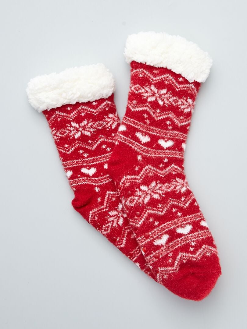 Chaussettes chaussons Noël homme (x12) - Grossiste en ligne