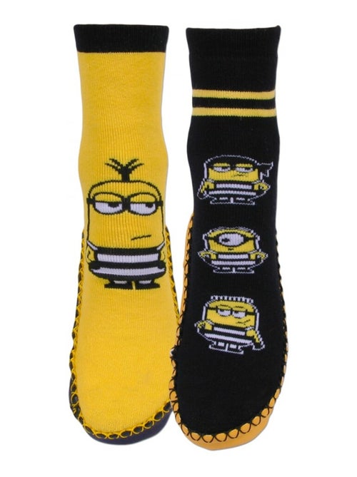 Chaussons chaussettes lot de 2 Les Minions - Kiabi