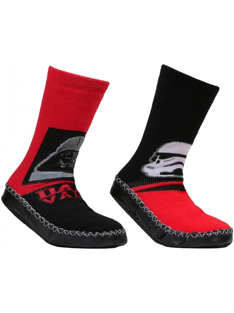 Chaussons chaussettes lot de 2 Star Wars Noir - Kiabi