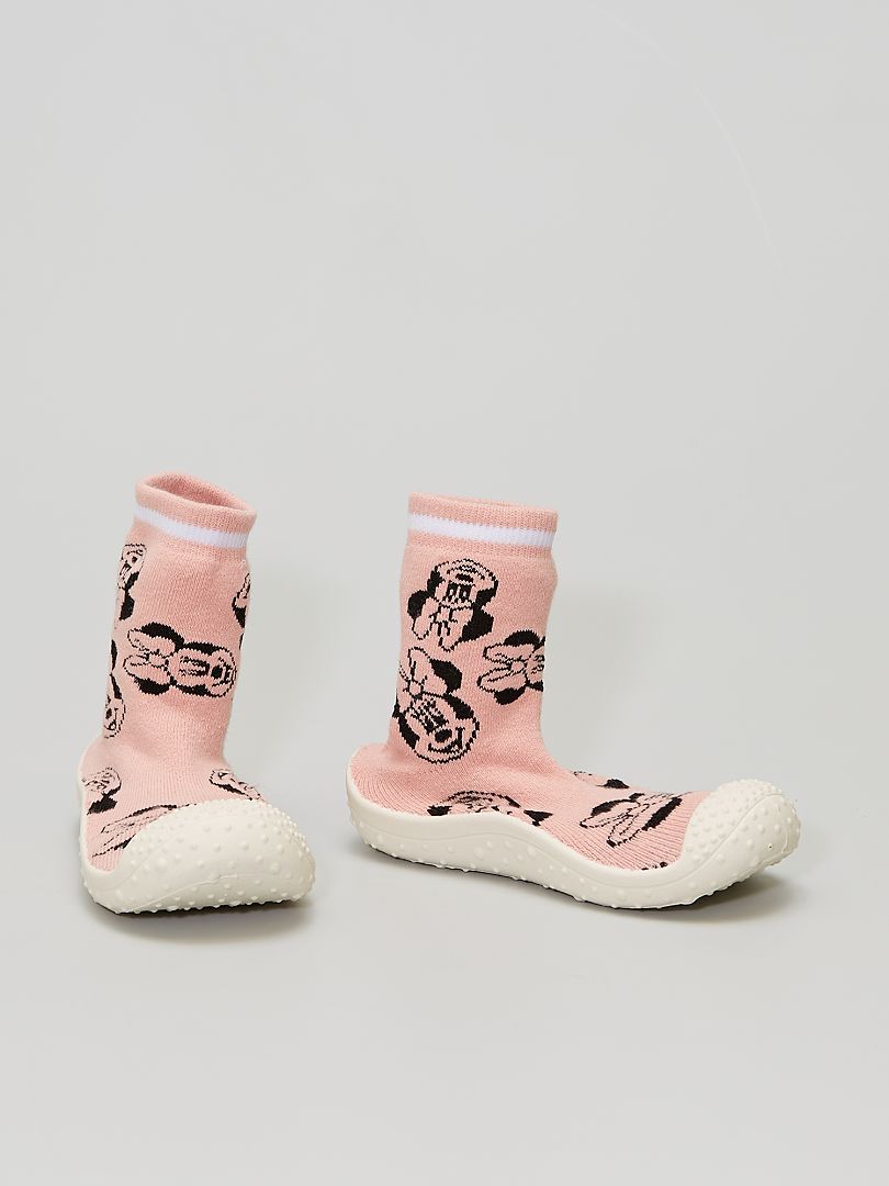 Chaussons chaussettes 'Minnie' 'Disney' - rose - Kiabi - 8.00€