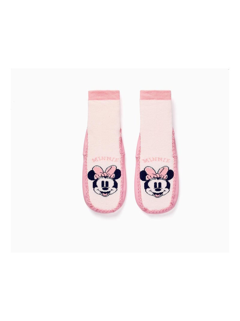 Chaussons Chaussettes pour Fille 'Minnie'   MINNIE Rose clair - Kiabi